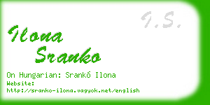 ilona sranko business card