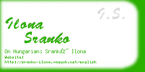 ilona sranko business card